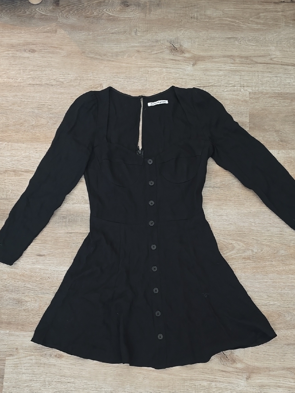 Reformation Black Milla Dress